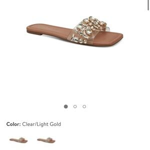 Thalia Sodi Gold Embellished Sandals Sleek Design